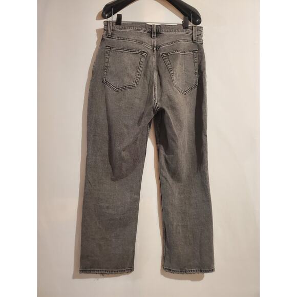 Abercrombie & Fitch Ankle Straight Ultra High Rise Jeans Womens Size 28 6S Gray - Picture 2 of 12